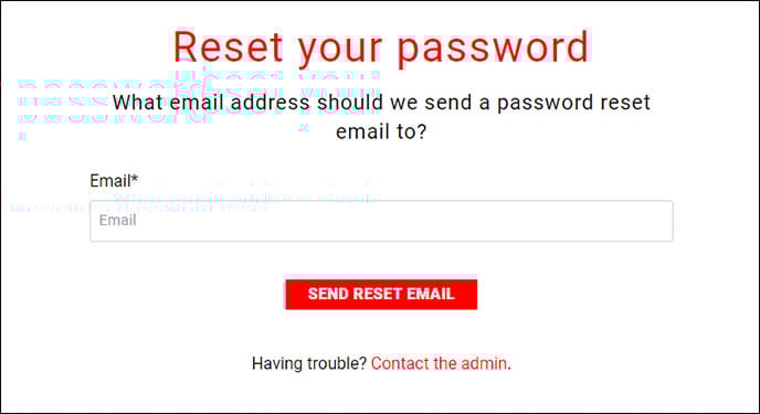 Account reset password