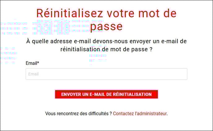 réinitialiser le mot de passe
